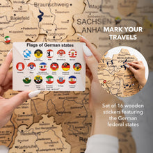 Load image into Gallery viewer, 3D Germany Wooden Map Gold