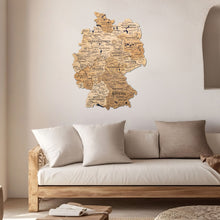 Load image into Gallery viewer, 3D Germany Wooden Map Gold