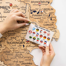 Load image into Gallery viewer, 3D Germany Wooden Map Gold