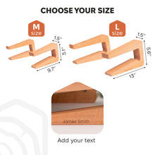 Load image into Gallery viewer, Dual Wooden Laptop Dock – Solid Wood