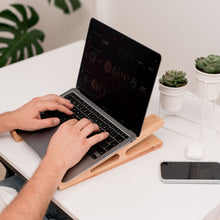 Load image into Gallery viewer, Wooden Laptop Stand – Solid Wood