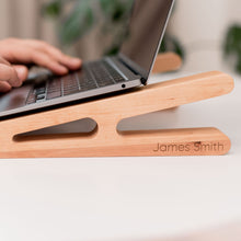 Load image into Gallery viewer, Wooden Laptop Stand – Solid Wood