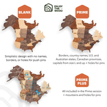 Load image into Gallery viewer, 3D Wooden World Map Multicolor