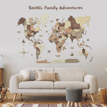 Load image into Gallery viewer, Wooden Map Quotes