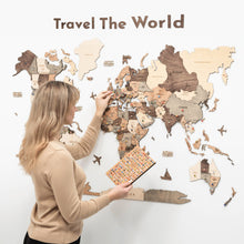 Load image into Gallery viewer, Wooden Map Quotes