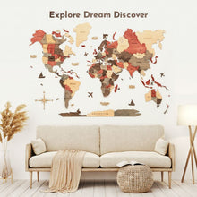 Load image into Gallery viewer, Wooden Map Quotes