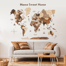 Load image into Gallery viewer, Wooden Map Quotes