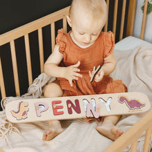 Load image into Gallery viewer, Girl Dinosaur Name Puzzle