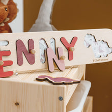 Load image into Gallery viewer, Girl Dinosaur Name Puzzle