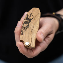 Load image into Gallery viewer, Wooden Beard Comb – Viking Design