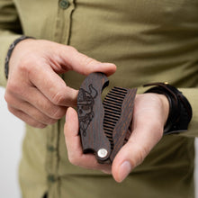 Load image into Gallery viewer, Wooden Beard Comb – Viking Design