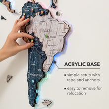 Load image into Gallery viewer, 3D LUMINOUS LED Wooden World Map 2.0 Mystery