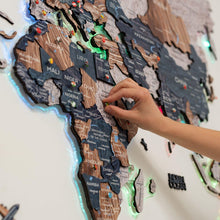 Load image into Gallery viewer, 3D LUMINOUS LED Wooden World Map 2.0 Mystery