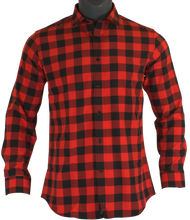 Load image into Gallery viewer, The Titan - Black/Red Plaid Long Sleeve