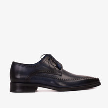 Load image into Gallery viewer, The Moon Navy Blue Leather Derby Men  Shoe