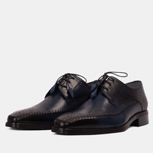 Load image into Gallery viewer, The Moon Navy Blue Leather Derby Men  Shoe