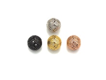 Load image into Gallery viewer, CZ Micro Pave Round Flower Patten Spacer Beads,sku#X114