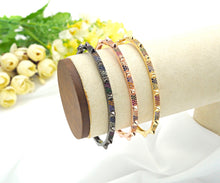 Load image into Gallery viewer, CZ Thin Stud Buckle Bracelet,Sku#X39