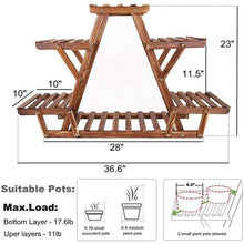 Load image into Gallery viewer, Solid Wood Triangular 6-Shelf Indoor Outdoor Flower Pot Plant Stand