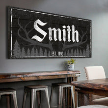 Load image into Gallery viewer, Rustic Family Antler Sign