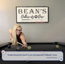 Load image into Gallery viewer, Billiards And Bar Sign