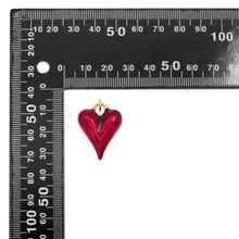 Load image into Gallery viewer, Red Enamel Gold Heart Pendant charm, Sku#Y1074