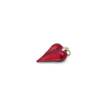 Load image into Gallery viewer, Red Enamel Gold Heart Pendant charm, Sku#Y1074