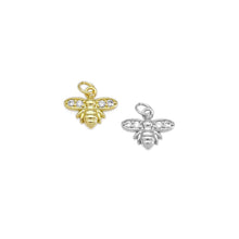 Load image into Gallery viewer, Clear CZ Tiny Cute Bee Charm, sku#Y874