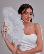 Load image into Gallery viewer, Luxurious Hand Fan with Feather