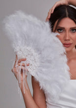 Load image into Gallery viewer, Luxurious Hand Fan with Feather
