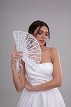 Load image into Gallery viewer, Elegant French Lace Hand Fan for Brides, Bridesmaids