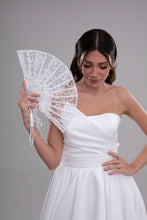 Load image into Gallery viewer, Elegant French Lace Hand Fan for Brides, Bridesmaids