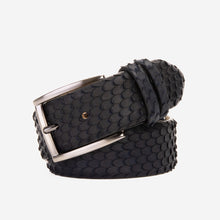 Load image into Gallery viewer, The Majesty Navy Blue Leather Belt