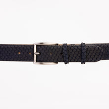 Load image into Gallery viewer, The Majesty Navy Blue Leather Belt