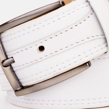 Load image into Gallery viewer, The Lexington White Leather Belt