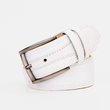 Load image into Gallery viewer, The Lexington White Leather Belt