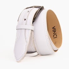 Load image into Gallery viewer, The Lexington White Leather Belt