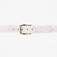 Load image into Gallery viewer, The Lexington White Leather Belt