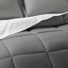 Load image into Gallery viewer, Queen Size 8-Piece Microfiber Reversible Bed-in-a-Bag Comforter Set in Grey