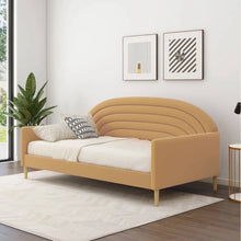 Load image into Gallery viewer, Twin size Mid-Century Modern Yellow Velvet Upholstered Daybed