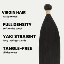 Load image into Gallery viewer, Yaki Straight 100% Human Hair Bundles