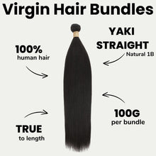 Load image into Gallery viewer, Yaki Straight 100% Human Hair Bundles