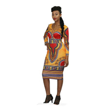 Load image into Gallery viewer, African Print Dashiki Midi Dress