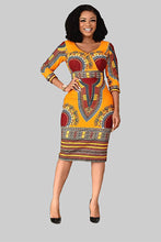 Load image into Gallery viewer, African Print Dashiki Midi Dress