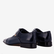 Load image into Gallery viewer, The Rockwell Handmade Navy Blue Leather Cap Toe Men Oxford Shoe