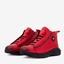 Load image into Gallery viewer, The Vertex Red Leather Men's Sneaker