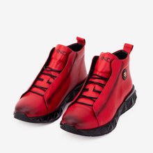 Load image into Gallery viewer, The Vertex Red Leather Men's Sneaker