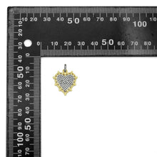 Load image into Gallery viewer, CZ Dual color heart, CZ Spike Heart Charm,Sku#Z1439