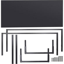 Load image into Gallery viewer, Black Metal Frame Wood Top Modern Home Office Laptop Computer Desk Writing Table
