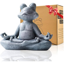 Load image into Gallery viewer, Zen Garden Meditating Yoga Frog Statue